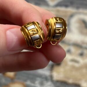 Etched Sunburst 18k Earrings